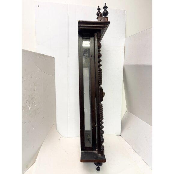 Antique Victorian Wood Pendulum Wall Clock - Picture 8 of 11